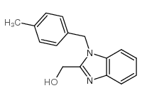 [1-(4-甲基苄基)-1H-苯并咪唑-2-基]甲醇结构式