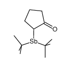 2-(di-tert-butylstibanyl)cyclopentan-1-one结构式