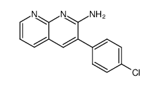 2-amino-3-(4-chlorophenyl)-1,8-naphthyridine结构式