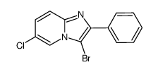 3-溴-6-氯-2-苯基咪唑并[1,2-a]吡啶结构式