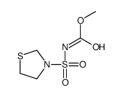methyl N-(1,3-thiazolidin-3-ylsulfonyl)carbamate结构式