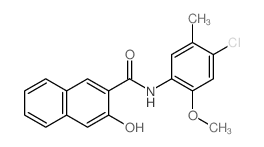 N-(4-氯-2-甲氧基-5-甲基苯基)-3-羟基-2-萘甲酰胺结构式