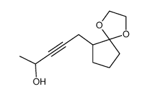 5-(1,4-dioxaspiro[4.4]nonan-6-yl)pent-3-yn-2-ol Structure