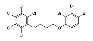 1,2,3,4,5-pentachloro-6-[3-(2,3,4-tribromophenoxy)propoxy]benzene Structure