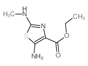4-Thiazolecarboxylicacid, 5-amino-2-(methylamino)-, ethyl ester结构式