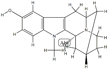 1-Methyl-16-demethyl-20-desethylidenesarpagane-3,10-diol结构式