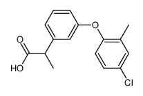 2-[3-(4-Chloro-2-methyl-phenoxy)-phenyl]-propionic acid结构式
