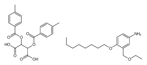 2,3-bis[(4-methylbenzoyl)oxy]butanedioic acid,3-(ethoxymethyl)-4-octoxyaniline Structure