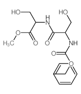 methyl 3-hydroxy-2-[(3-hydroxy-2-phenylmethoxycarbonylamino-propanoyl)amino]propanoate结构式