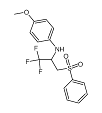 (+/-)-N2-(4-methoxyphenyl)-1,1,1-trifluoro-3-phenylsulfonyl-2-propanamine Structure