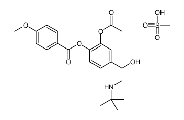 [2-acetyloxy-4-[2-(tert-butylamino)-1-hydroxyethyl]phenyl] 4-methoxybenzoate,methanesulfonic acid Structure