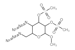 a-D-Galactopyranoside, methyl 4,6-diazido-4,6-dideoxy-,2,3-dimethanesulfonate structure