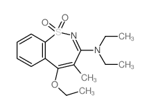 6-ethoxy-N,N-diethyl-5-methyl-2,2-dioxo-2$l^{6}-thia-3-azabicyclo[5.4.0]undeca-3,5,7,9,11-pentaen-4-amine Structure