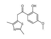 2-(2,4-dimethyl-1,3-thiazol-5-yl)-1-(2-hydroxy-4-methoxyphenyl)ethanone Structure