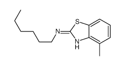 N-hexyl-4-methyl-1,3-benzothiazol-2-amine Structure