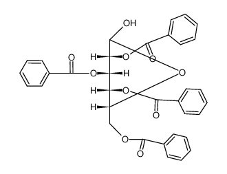 2,3,4,6-tetra-O-benzoyl-D-glucopyranose structure