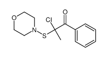 2-chloro-2-morpholin-4-ylsulfanyl-1-phenylpropan-1-one结构式