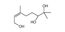 (2E,6S)-3,7-dimethyloct-2-ene-1,6,7-triol structure