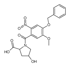 (2S,4R)-1-(4-Benzyloxy-5-methoxy-2-nitro-benzoyl)-4-hydroxy-pyrrolidine-2-carboxylic acid Structure