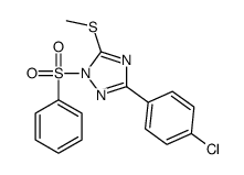 1-(benzenesulfonyl)-3-(4-chlorophenyl)-5-methylsulfanyl-1,2,4-triazole Structure