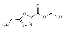 5-(氨基甲基)-1,3,4-噁二唑-2-羧酸乙酯盐酸盐结构式