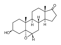 5,6-Epoxy-3-hydroxyandrostan-17-one (3beta,5beta,6beta)-结构式