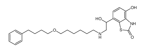 4-hydroxy-7-(1-hydroxy-2-{[6-(4-phenylbutoxy)hexyl]amino}ethyl)-1,3-benzothiazol-2(3H)-one Structure