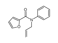 N-苯基-n-2-丙烯-1-基-2-呋喃羧酰胺结构式