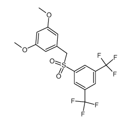 3,5-dimethoxybenzyl 3,5-bis(trifluoromethyl)phenyl sulfone Structure
