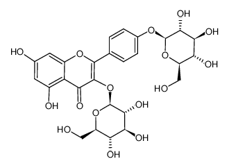 Kaempferol 3,4'-di-O-glucoside Structure