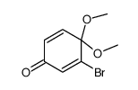 3-bromo-4,4-dimethoxycyclohexa-2,5-dien-1-one Structure