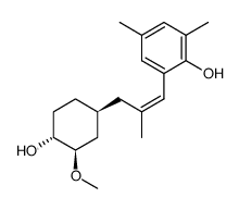 2-((Z)-3-((1S,3R,4R)-4-hydroxy-3-methoxycyclohexyl)-2-methylprop-1-en-1-yl)-4,6-dimethylphenol结构式