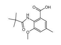 3-methoxy-5-methyl-2-pivalamidobenzoic acid Structure