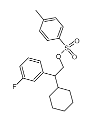 2-Cyclohexyl-2-(m-fluorphenyl)ethyl-p-toluolsulfonat结构式