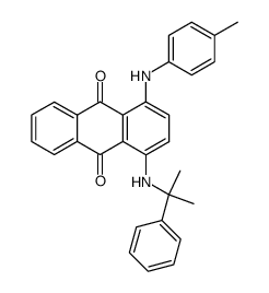1-((2-phenylpropan-2-yl)amino)-4-(p-tolylamino)anthracene-9,10-dione结构式
