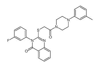 3-(3-fluorophenyl)-2-[2-[4-(3-methylphenyl)piperazin-1-yl]-2-oxoethyl]sulfanylquinazolin-4-one结构式