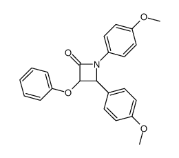 1,4-bis(4-methoxyphenyl)-3-phenoxyazetidin-2-one结构式