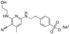 4-[2-[[5-氰基-6-[(2-羟乙基)氨基]-4-甲基-2-吡啶基]氨基]乙基]-苯磺酸钠结构式