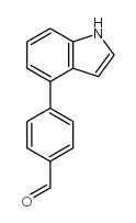 4-(1H-Indol-4-yl)benzaldehyde结构式