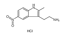 1H-Indole-3-ethanamine, 2-methyl-5-nitro-, hydrochloride结构式