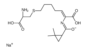 sodium,(2R)-2-amino-3-[(Z)-6-carboxy-6-[[(1S)-2,2-dimethylcyclopropanecarbonyl]amino]hex-5-enyl]sulfanylpropanoate Structure