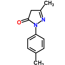 3-甲基-1-对甲苯基-5-吡唑啉酮结构式