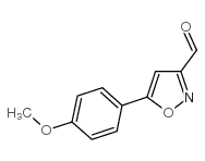 5-(4-甲氧苯基)异噁唑-3-甲醛结构式