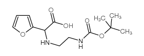 2-(2-N-Boc-氨基乙基氨基)-2-(2-呋喃)乙酸结构式
