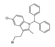 1-benzhydryl-3-(2-bromoethyl)-5-chloro-2-methylindole Structure