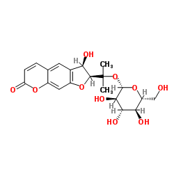 1'-O-BETA-D-吡喃葡萄糖基-3-羟基闹达柯裂亭结构式