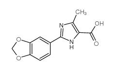 2-苯并[1,3]二氧代-5-基-5-甲基-3H-咪唑-4-羧酸结构式