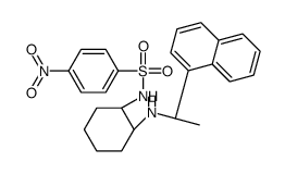 N-[(1R,2R)-2-[[(1R)-1-(1-萘基)乙基]氨基]环己基]-4-硝基苯磺酰胺结构式
