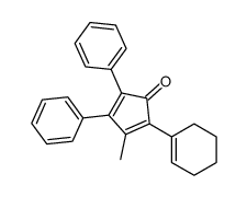2-(cyclohexen-1-yl)-3-methyl-4,5-diphenylcyclopenta-2,4-dien-1-one Structure