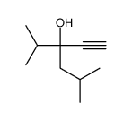 5-methyl-3-propan-2-ylhex-1-yn-3-ol结构式
